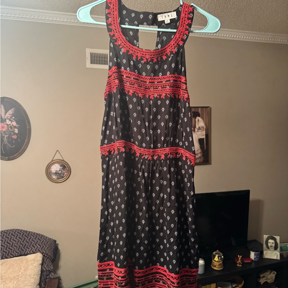 THML Navy and Red Sleeveless Dress Size Medium